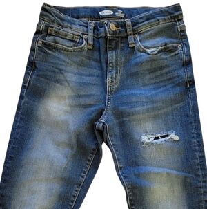 Adjustable Waist Distressed Jeans